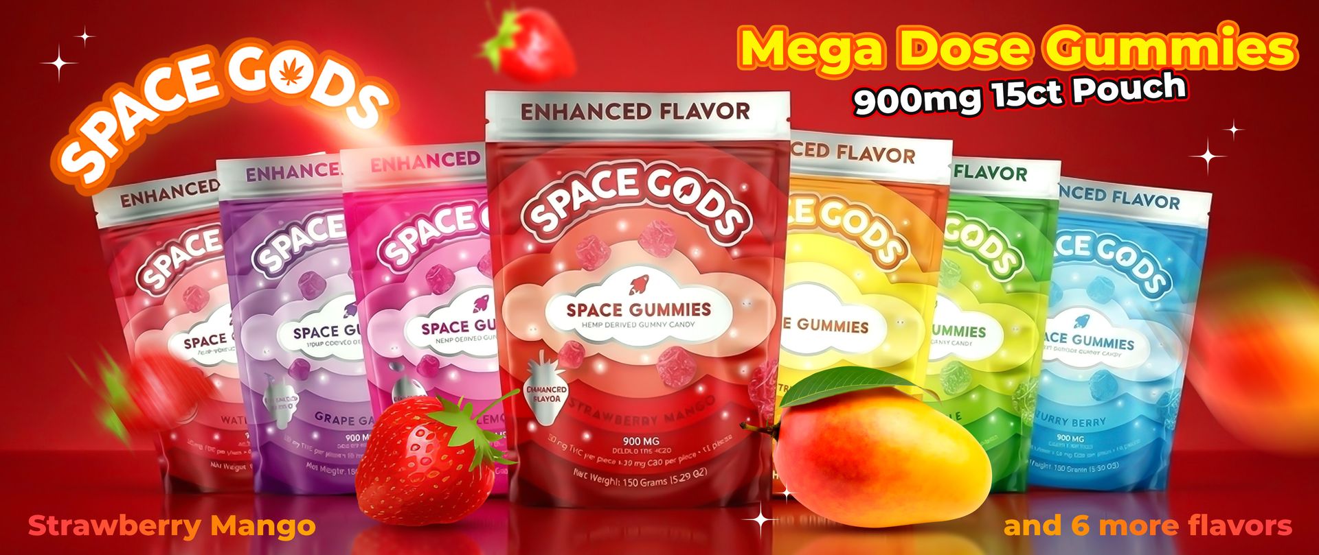 Space Gods Mega Dose Gummies 